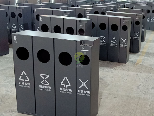 酒店鋼制分類(lèi)垃圾桶-室內(nèi)分類(lèi)垃圾桶廠家