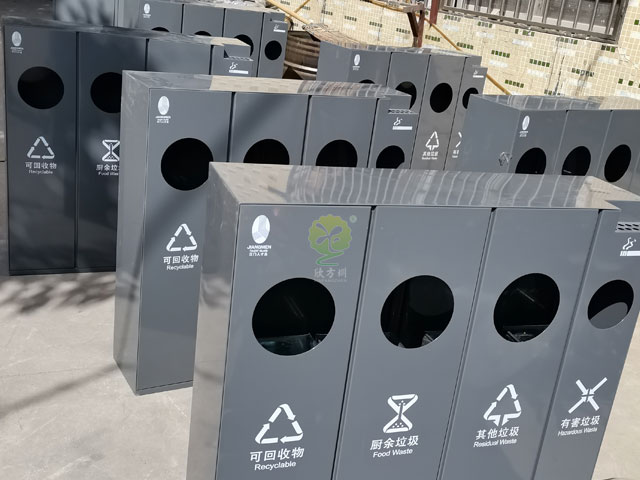 酒店鋼制分類(lèi)垃圾桶-室內(nèi)分類(lèi)垃圾桶廠家