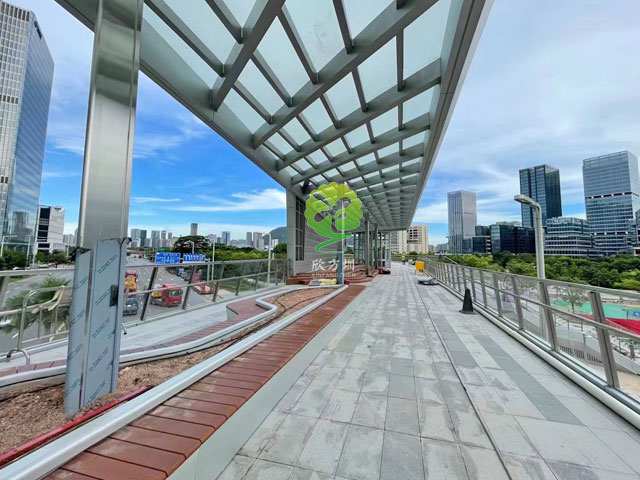 不銹鋼花池坐凳美化深圳前?？缃止珗@G9天橋城市戶(hù)外景觀