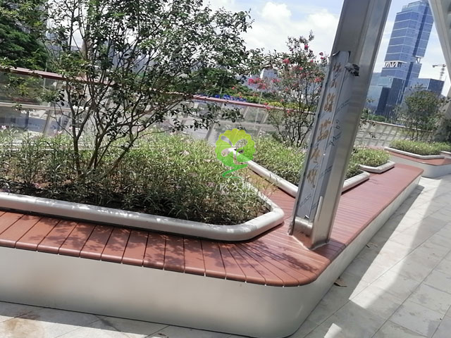 不銹鋼花池坐凳美化深圳前?？缃止珗@G9天橋城市戶(hù)外景觀